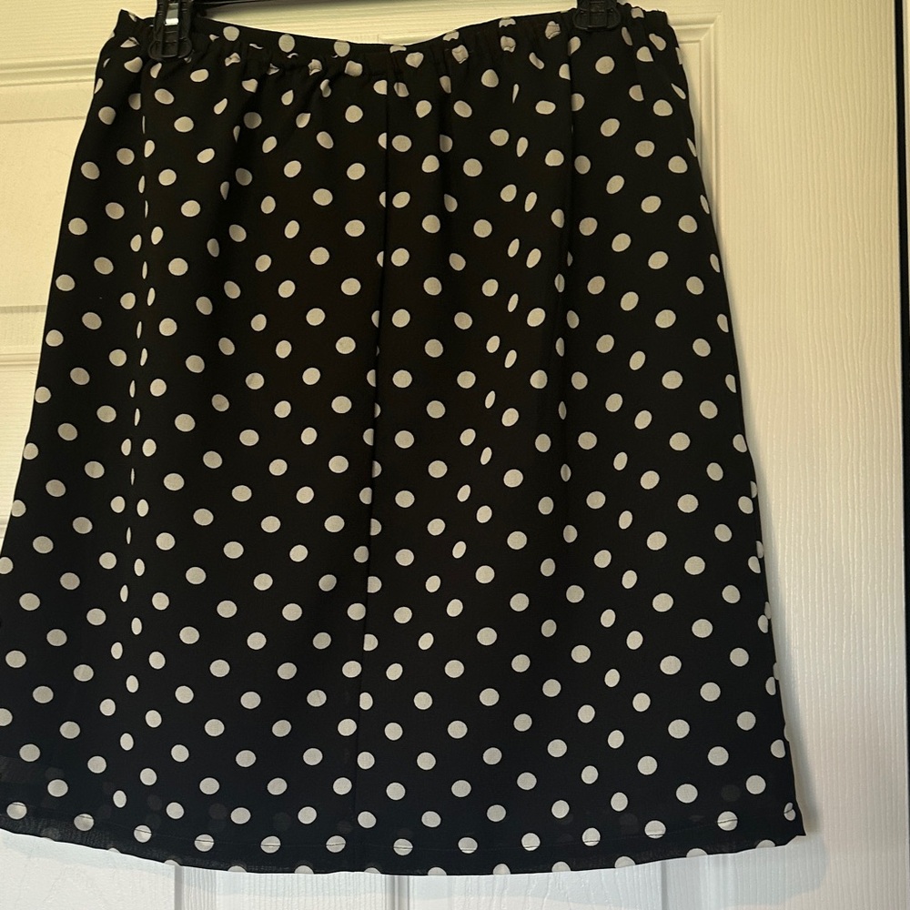 Chic Polka Dot A-Line Skirt - Picture 3 of 6